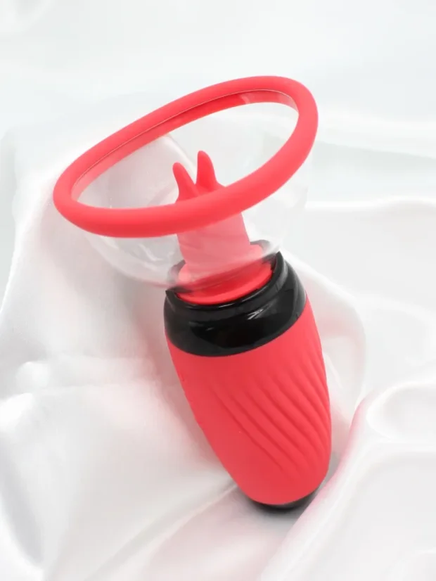 Vakuová pumpička pro ženy DKK Tongue Twist s jazýčkem - Barva: Modrá