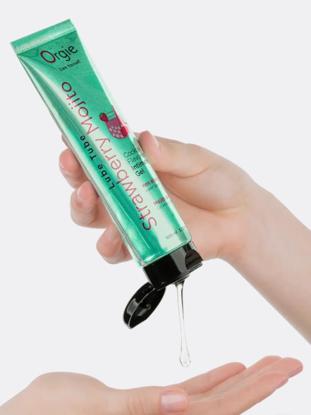 Lubrikační gel s příchutí Orgie Lube Tube Cocktail Strawberry Mojito 100 ml