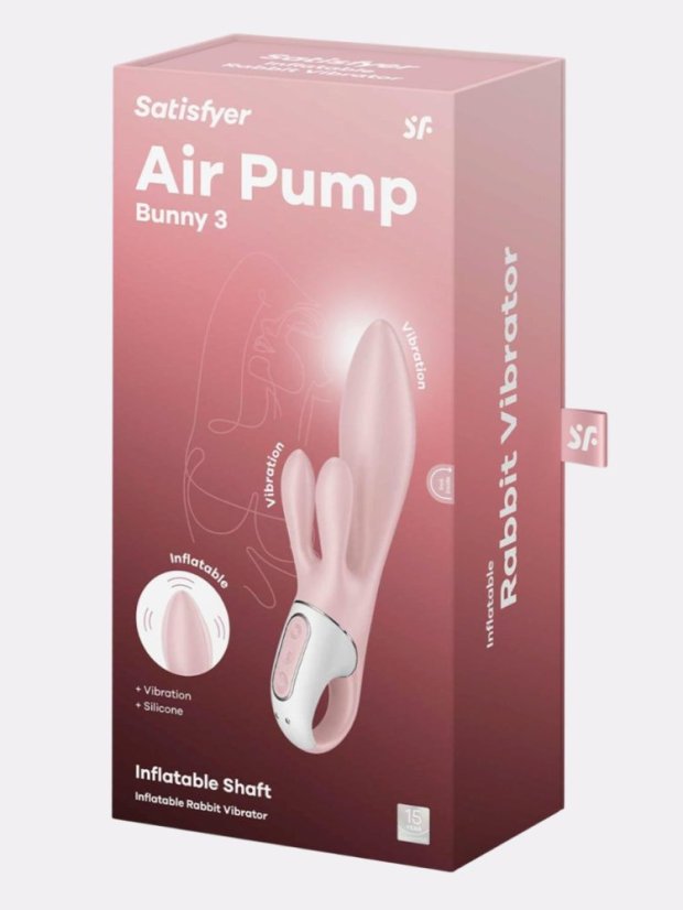 Vibrátor s králíčkem Satisfyer Air Pump Bunny 3