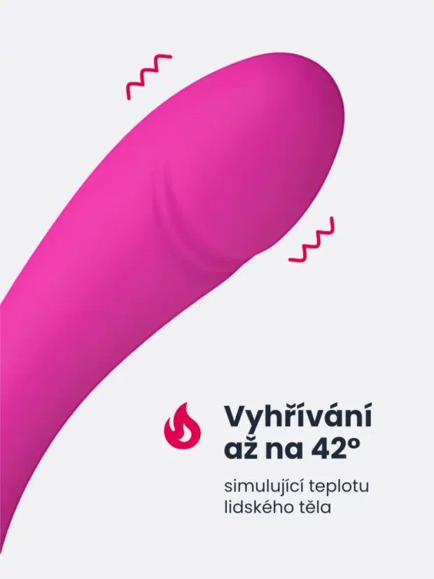 Vyhřívaný vibrátor na bod G Flexilux
