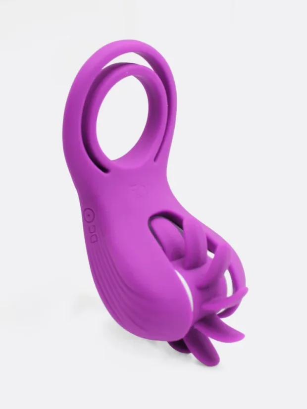 Párový kroužek na penis S-Hande Wind s 10 hebkými jazýčky