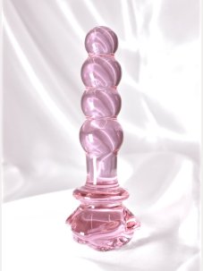Skleněné dildo DKK Crystal Rose 2