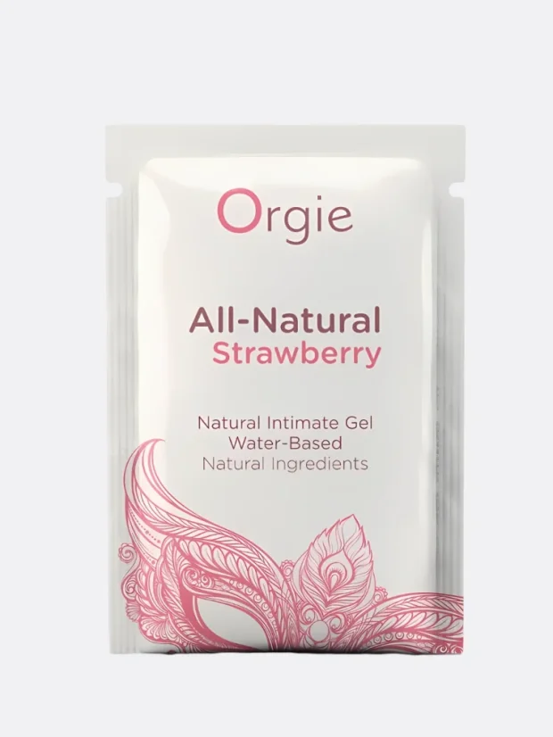 Lubrikační gel s příchutí Orgie All Natural Strawberry 2 ml