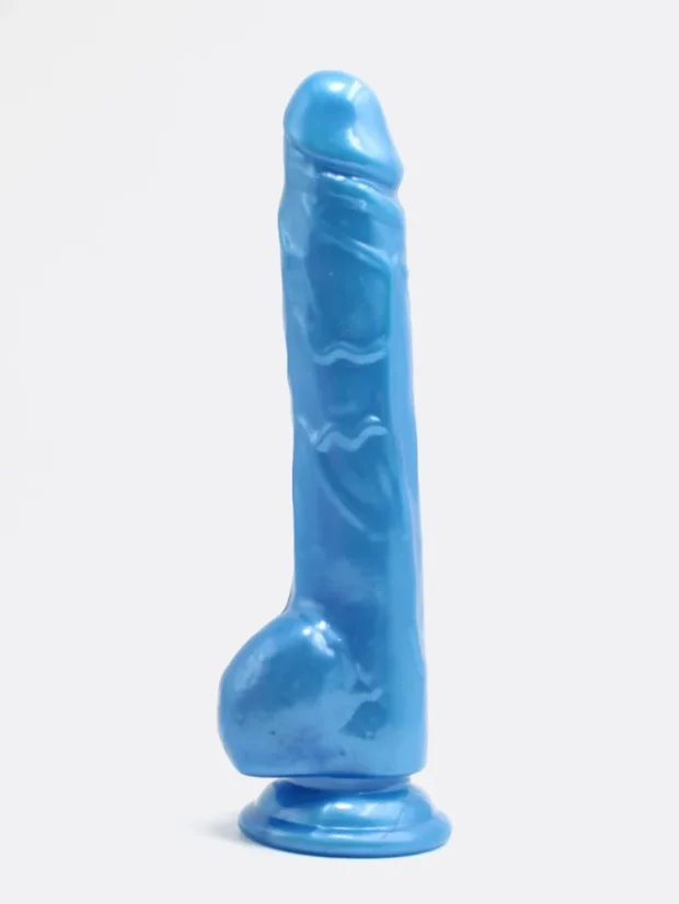 Dildo DK Toys Basic Finn s přísavkou 24 cm - Barva: Fialová