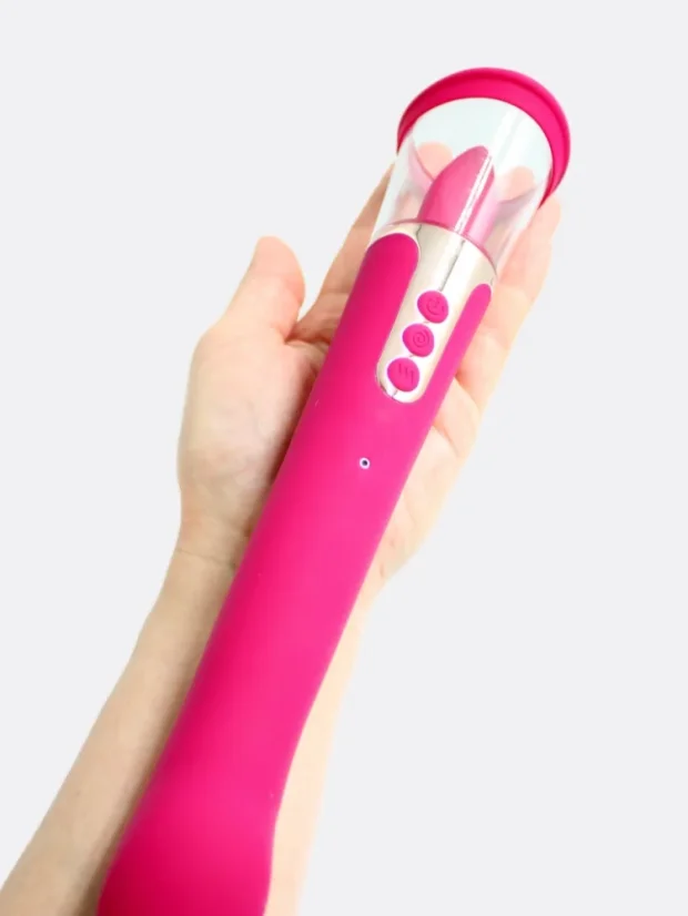 Vibrační vakuová pumpa S-Hande Sabrina 3v1 s jazýčkem na klitoris