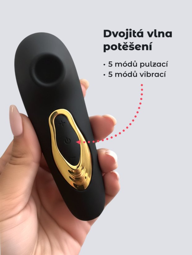 Pulzační stimulátor klitorisu DKK Basic Tess - Barva: Růžová