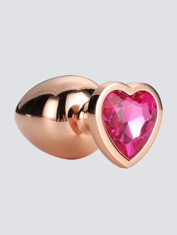Kovový anální kolíček Dreamtoys Gleaming Love se srdcem