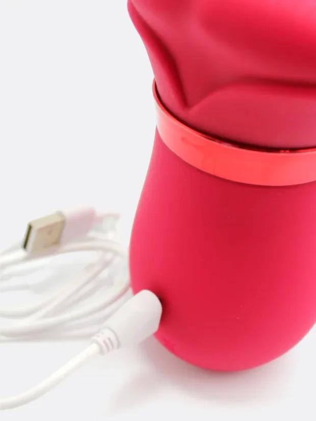 Vibrační a sací stimulátor DKK Red Kiss