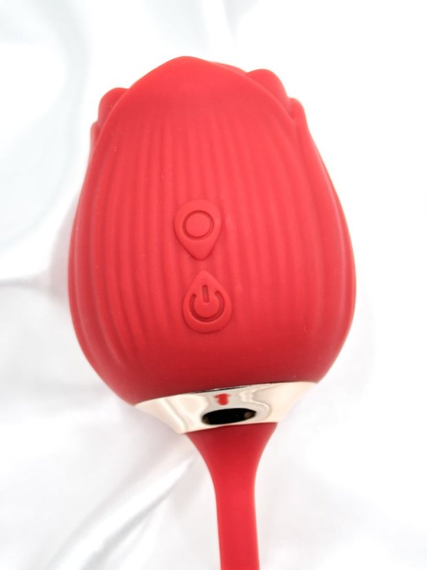 Stimulátor klitorisu DKK Love Petal s přirážecím minivibrátorem