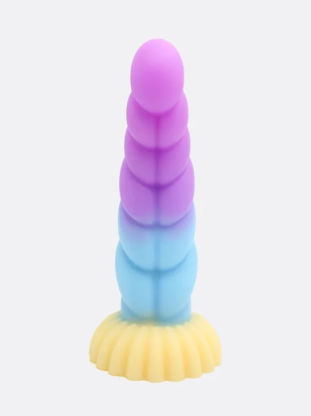 Duhové dildo DK Toys Unicorn 14 cm