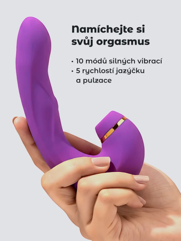 Pulzační vibrátor se stimulátorem klitorisu DKK Allure Pulse 2 - Barva: Růžová