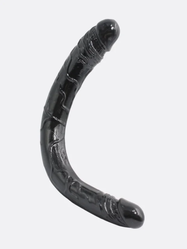 Oboustranné XXL dildo DK Toys Jumbo Double 37 cm - Barva: Černá