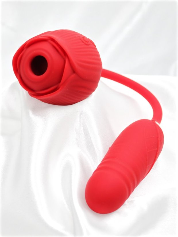 Stimulátor klitorisu DKK Love Petal s přirážecím minivibrátorem
