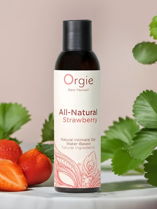 Lubrikační gel s příchutí Orgie All Natural Strawberry 150 ml