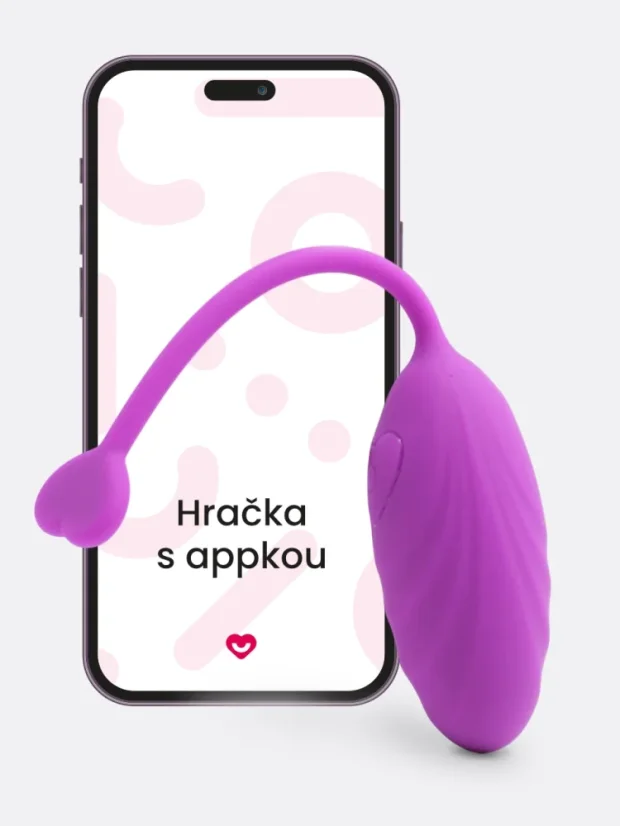 Vibrační vajíčko DK Toys Siren ovládané mobilem - Barva: Růžová