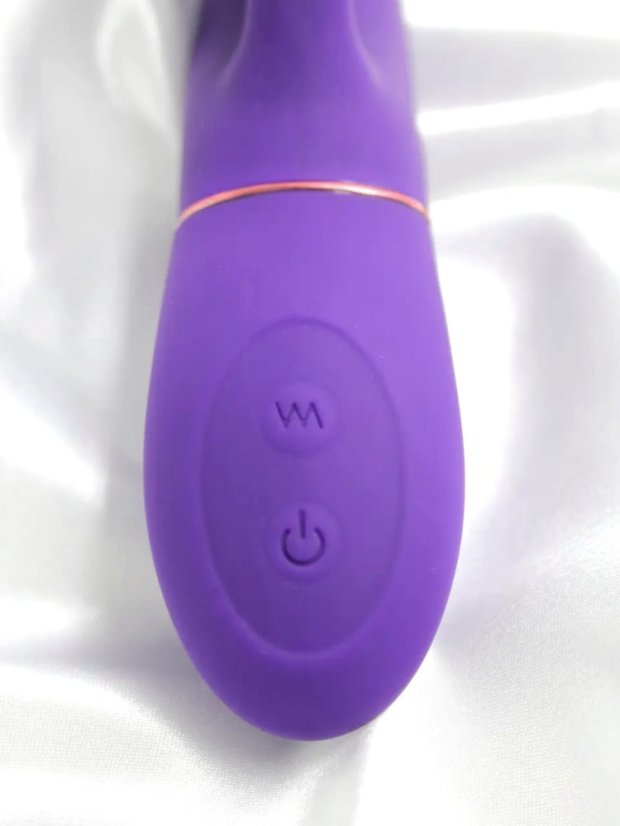 Přirážecí vyhřívaný vibrátor s výběžkem na klitoris S-Hande Lighter