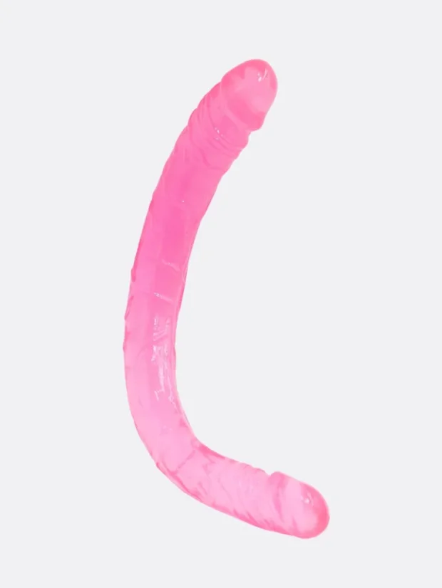 Oboustranné XXL dildo DK Toys Jumbo Double 37 cm - Barva: Růžová