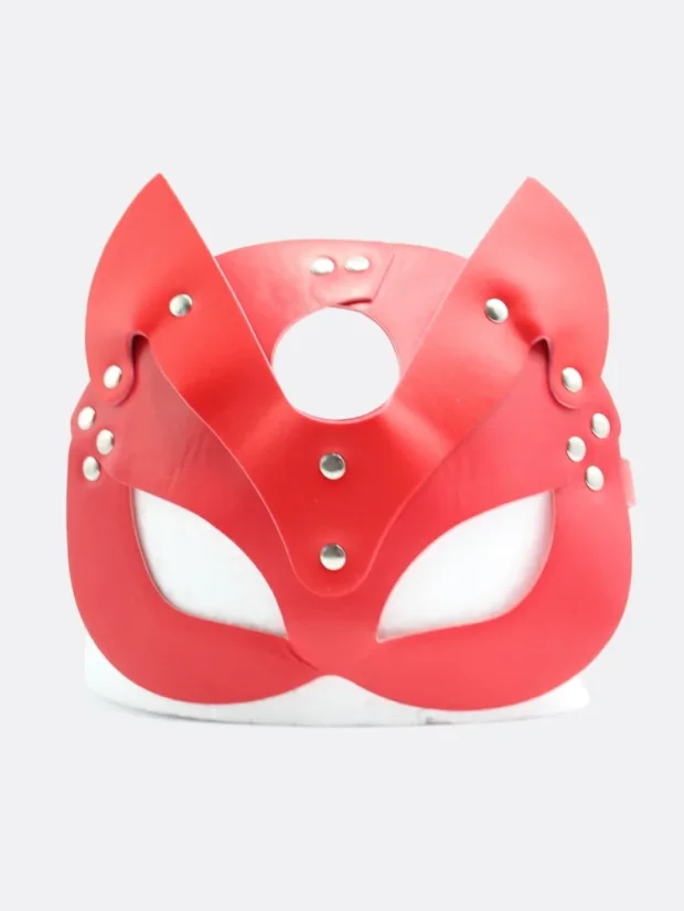 BDSM maska DK Toys Cat Woman - Barva: Červené