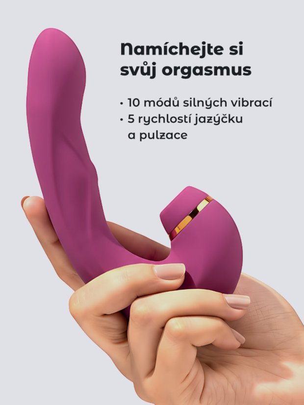 Pulzační vibrátor se stimulátorem klitorisu DKK Allure Pulse 2