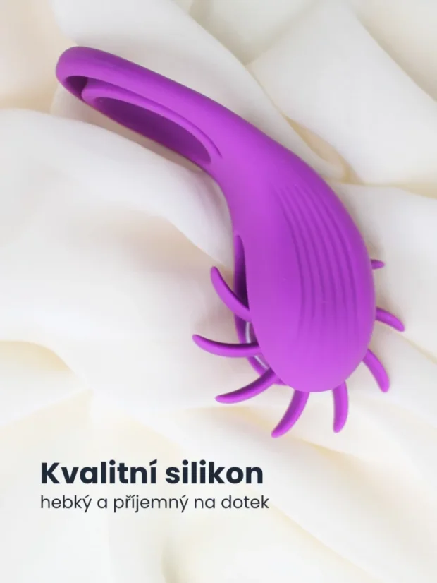 Párový kroužek na penis S-Hande Wind s 10 hebkými jazýčky
