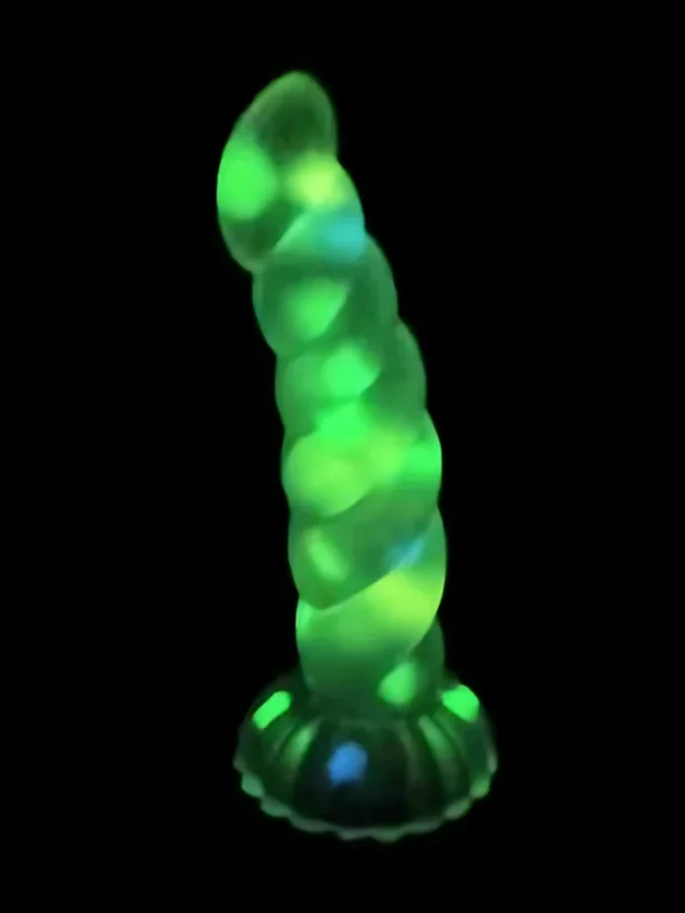 Svítící duhové dildo DK Toys Unicorn Light 14 cm