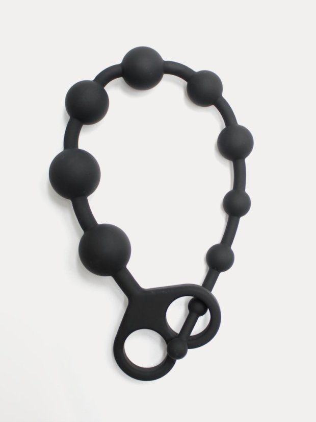 Silikonové anální kuličky DKK Basic Beads - Barva: Černá