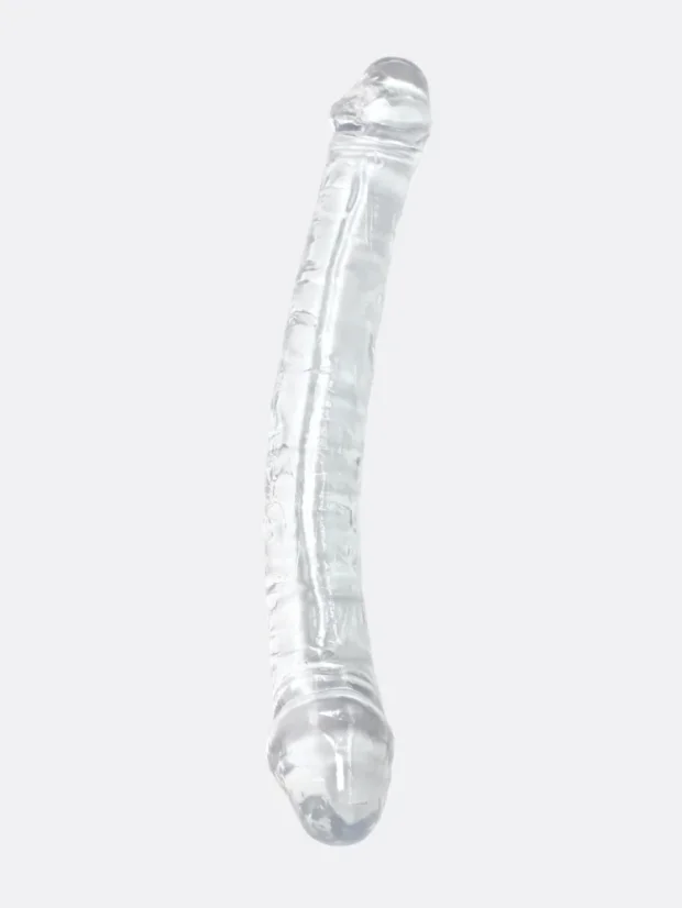 Oboustranné dildo DK Toys Double Trouble 25 cm - Barva: Průhledná