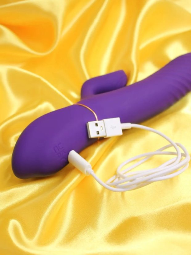 Přirážecí vyhřívaný vibrátor s výběžkem na klitoris S-Hande Lighter